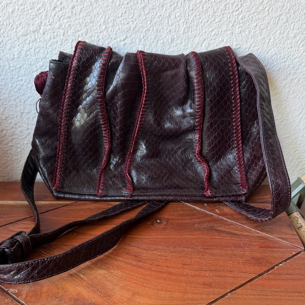 Sharif Black Leather Shoulder Bag with Gold Plaque